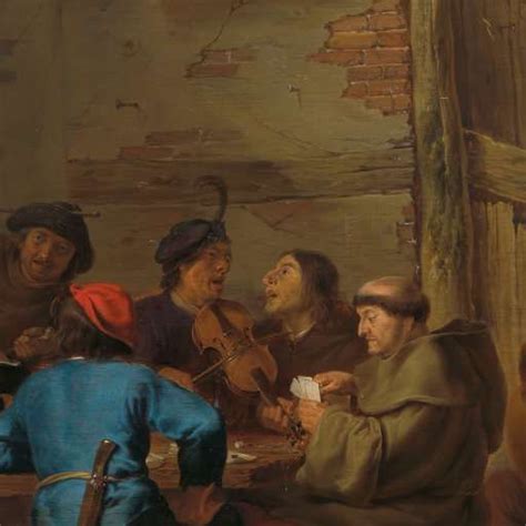 1642 Figures Before A Village Inn Detail Cornelis Saftleven Oil On