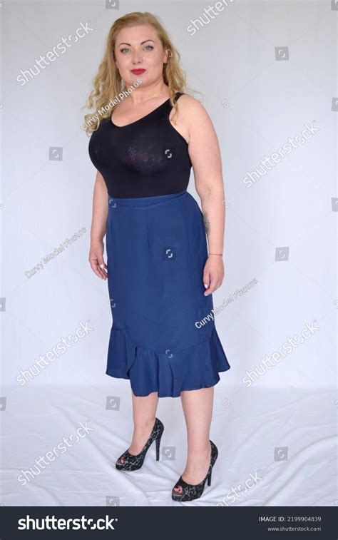 Curvy Blonde Sexy Woman Model Wearing Stock Photo 2199904839 Shutterstock