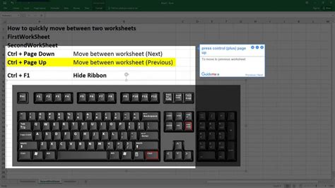 How To Switch Worksheets In Excel Keyboard Shortcuts