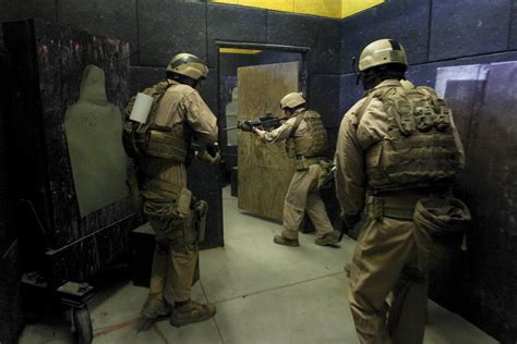 Marines Secure Rooms As They Conduct Live Fire Room Clearing Drills At