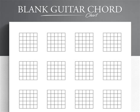 Blank Guitar Chords Sheet With The Words Blank On It And An Image Of