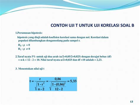 Contoh Soal Korelasi Sederhana Ppt Analisis Korelasi Dan Regresi Linier Sederhana Powerpoint