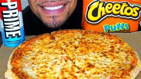 Domino S Extra Cheese Pizza Cheetos Puffs Prime Energy Drink Asmr