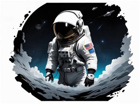 Premium Photo Astronaut In Space Color Abstraction