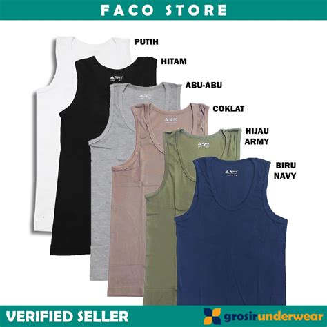 Jual F Singlet Cowok Kaos Dalam Pria Men Underwear Strechable Laki