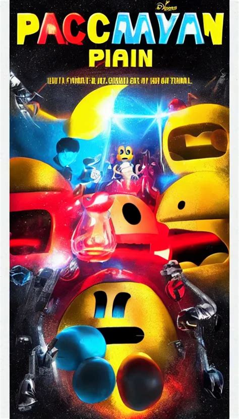 Pac Man Live Action Movie Poster Concept Art 8 K Stable Diffusion