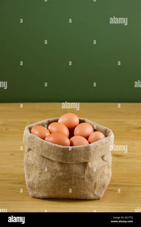 sack  eggs stock photo alamy
