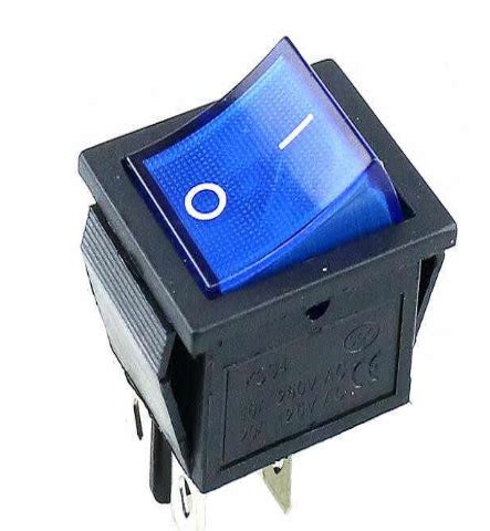 Rs Kcd L Bl Blue Illuminnated On Off Rocker Switch A Vac Dpst