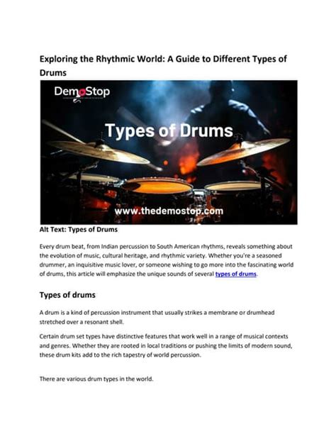 Different Types Of Drums Around The Worldpptx