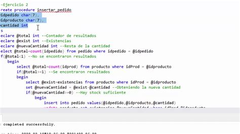 Ejercicios De Procedimientos Almacenados En Sql Server Youtube