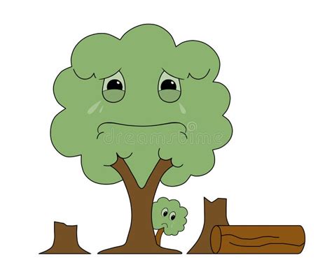 Sad Tree Cartoon