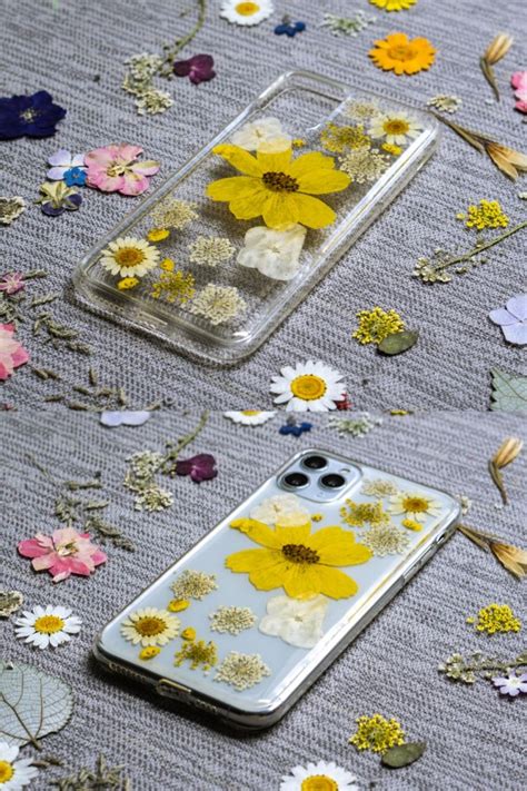 Handmade Yellow Dried Flower Iphone Case