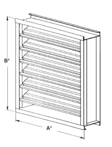 Webreps B2b Wholesale Hvac R 12x22 4 Deep 4375fd Galvanized Steel Drainable Louver Mill