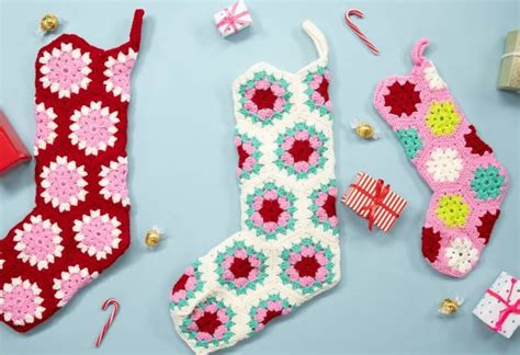 Crochet An Heirloom Granny Hexagon Stocking By Twinkie Chan