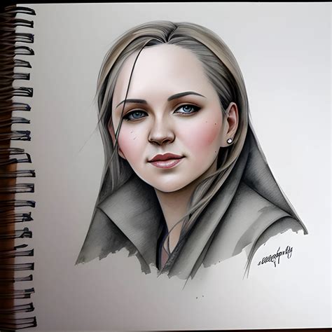 Accurate Ivanna Sakhno Pencil Sketch Water Color Arthub Ai