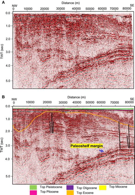 Original And Interpreted Seismic Profile Across Seismic Line L98 Im 43