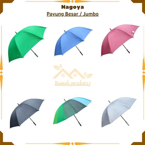 Jual NAGOYA Payung Golf Besar Jumbo Polos Pelangi Warna Payung UV