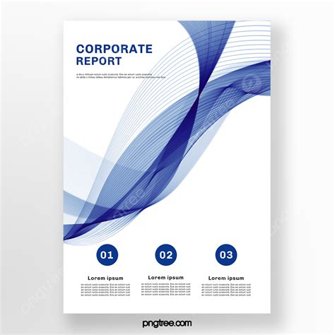 Simple Blue Business Report Cover Template Download On Pngtree