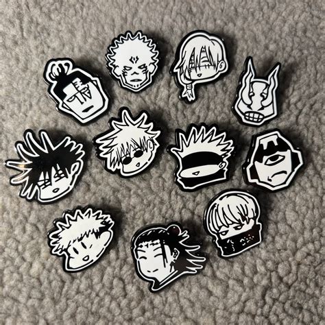 Jujutsu Anime Chibi Head Hard Enamel Pin Etsy