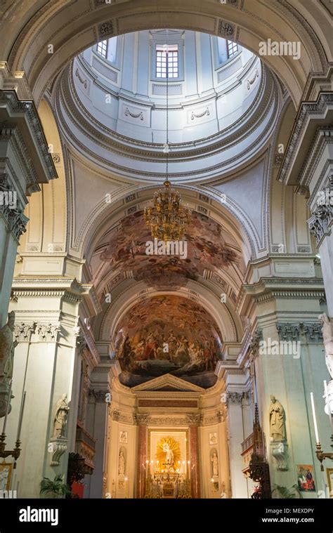 La Adornada De Pinturas En El Techo De La Catedral De Palermo Sicilia