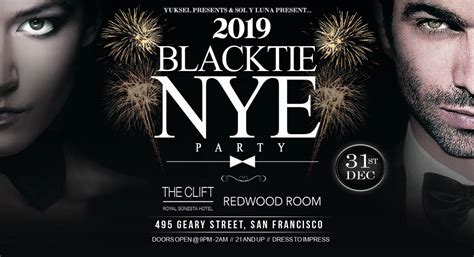 The Clift Hotel Black Tie New Years Eve Event At The Redwood Room