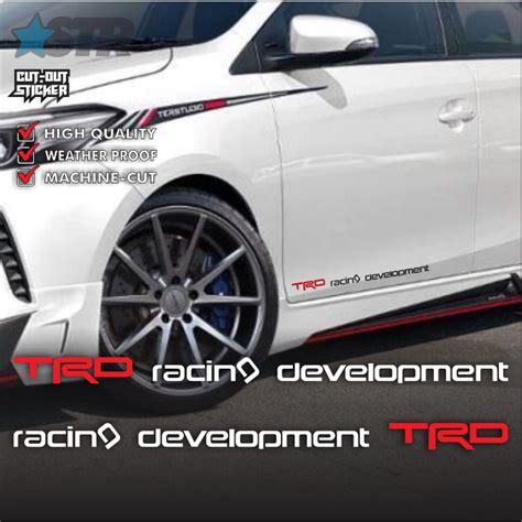 Trd Racing Development Car Sticker 2pcs Waterproof Shopee Philippines