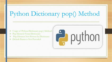 Python Dictionary Pop Method Spark By Examples