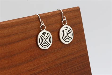 Hopi Journey Maze Earrings Hopi Jewelry Native American Earrings