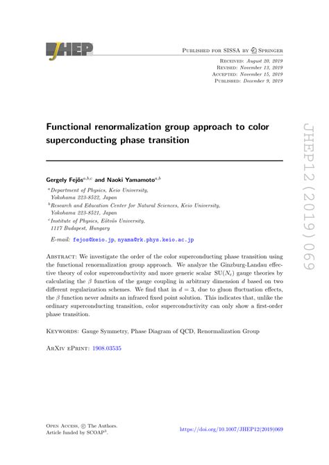 PDF Functional Renormalization Group Approach To Color