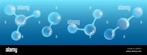 Abstract Molecular Structure From Shiny Glass Spheres Vector Realistic