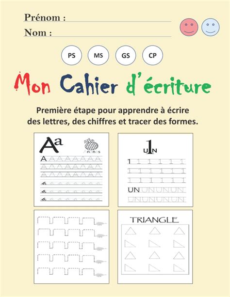 Buy Mon cahier décriture Apprendre à écrire des lettres Majuscules et