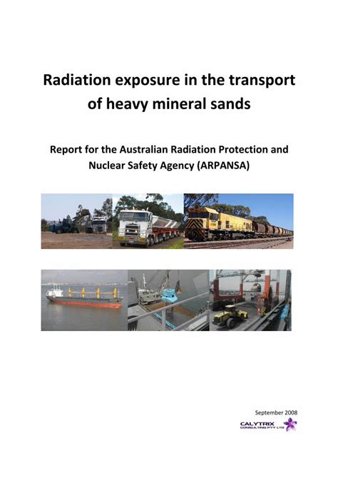 (PDF) Radiation exposure in the transport of heavy mineral sands ...