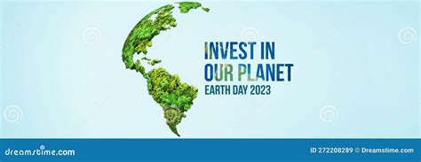 Invest In Our Planet Earth Day D Concept Background Stock Image