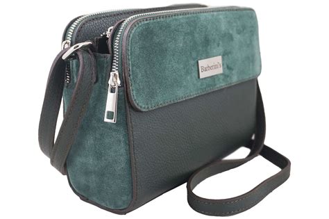 Torebki skórzane crossbody Zielona ciemna