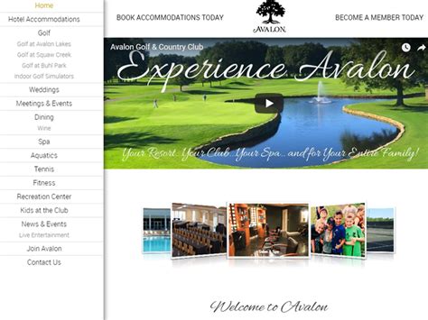 Avalon Golf And Country Club Robintek Columbus Website Design Graphic