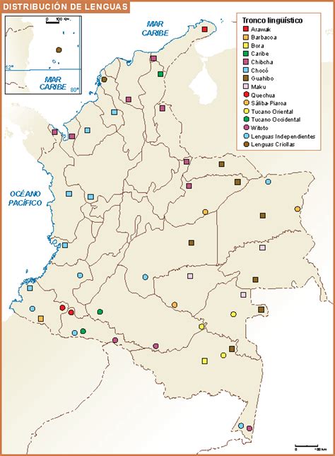 Elabore Un Mapa De Colombia Donde Ubique Las Lenguas Indigenas De The