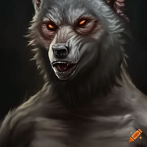 Realistic werewolf with intricate details in high resolution on Craiyon