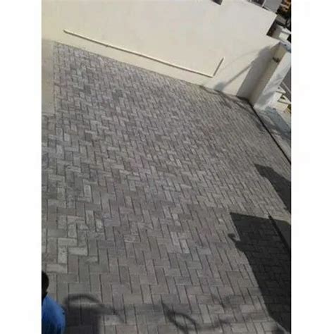 Concrete Rectangular Grey Exterior Paver Block For Flooring Thickness