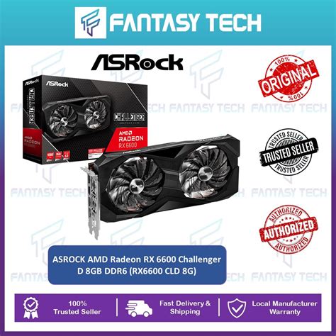 Asrock Amd Radeon Rx 6600 Challenger D 8gb Ddr6 Rx6600 Cld 8g