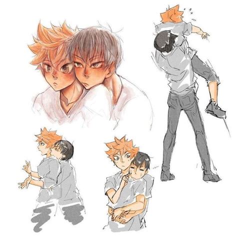 A Set Pair Omegaverse Haikyuu Anime Kagehina Cute Haikyuu Manga