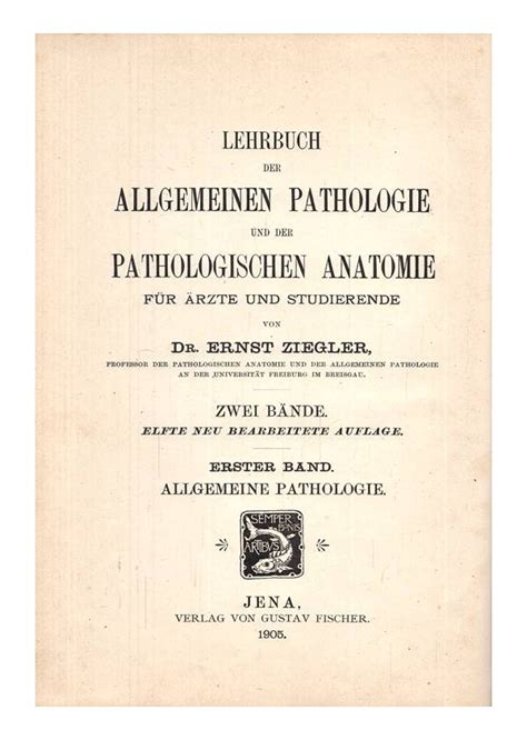 Lehrbuch der Allgemeinen pathologie und der pathologischen anatomie für