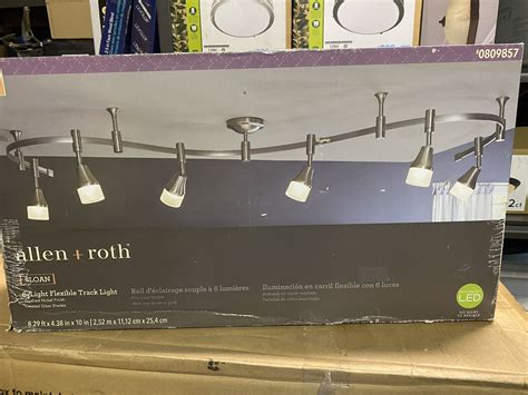 Allen Roth Sloan 6 Light 96 In Brushed Nickel Dimmable LED Flexible