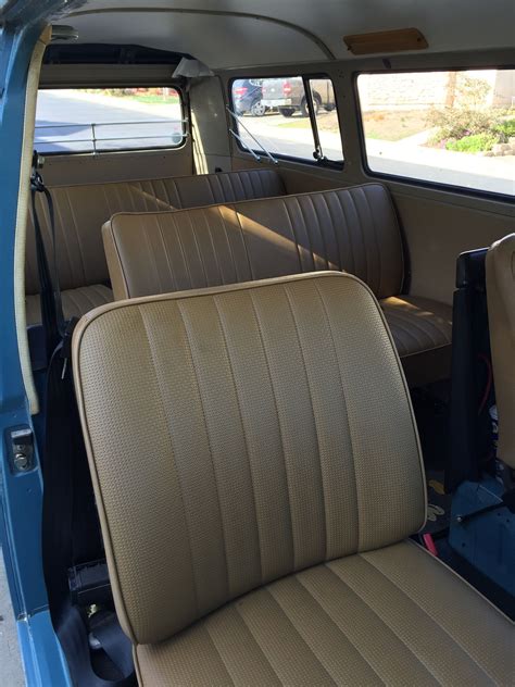 1970 VW Kombi Interior with Tan Leather Seats