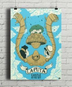 Laputa Podniebny Zamek Laputa Castle In The Sky Ilustracja Plakat