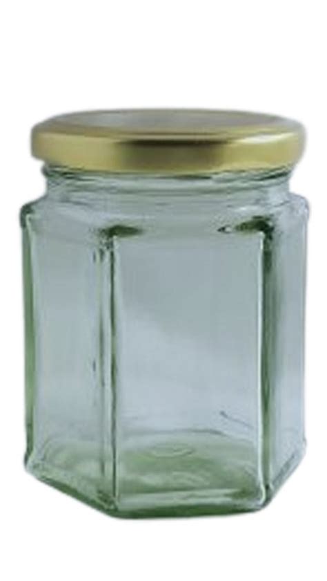 Aluminum Transparent Ml Hexagonal Honey Glass Jar At Rs Piece In