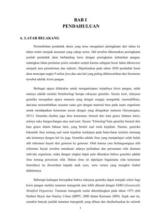 Makalah Pro Pangan Rekayasa Genetika PDF