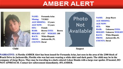 Amber Alert Canceled For Missing 12 Year Old Jacksonville Girl