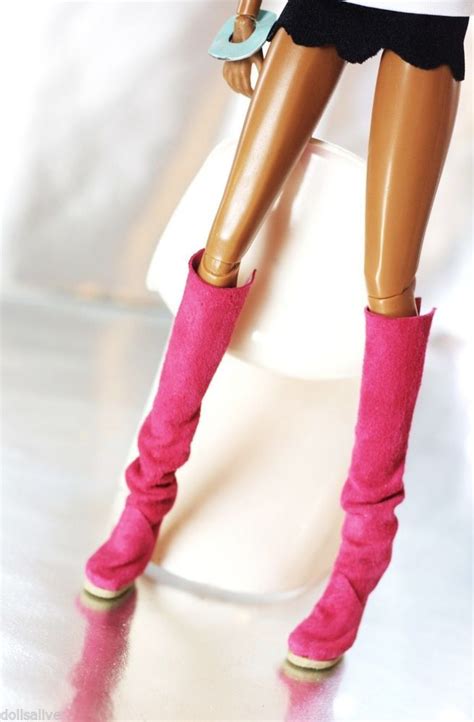 Dollsalive Fashion Royalty Fr2 Barbie Fuchsia Boots Fuchsia Boots Barbie Shoes Barbie