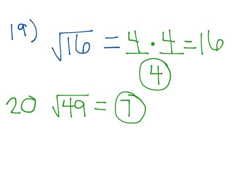 1 3 19 And 20 Square Roots Math 7th Grade Math Showme