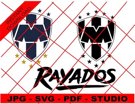 Archivo Digital Del Club Monterrey Vector De Los Rayados Etsy